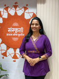 Floral Embroidery Short Kurti