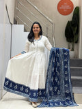 Indigo Anarkali Suit