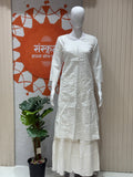 White A - Line Kurti