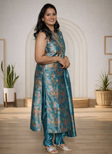 Bhagalpuri  Silk Three Piece Suit