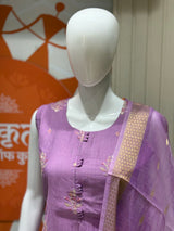 Floral Embroidery Straight Kurta Set