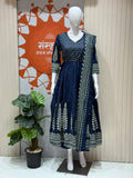 Cotton Anarkali Three Piece Suit