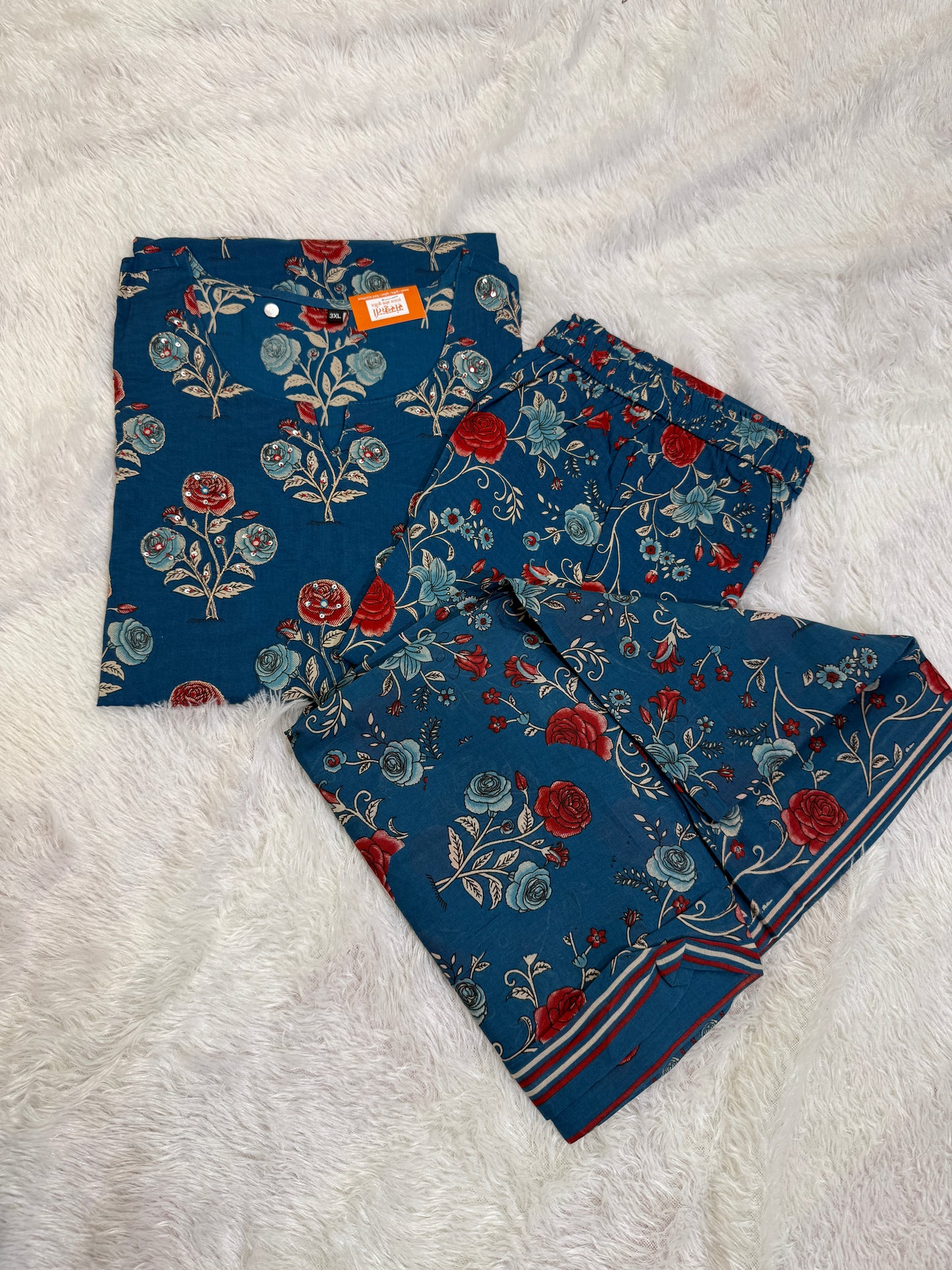 Plus Size Cotton Three Piece