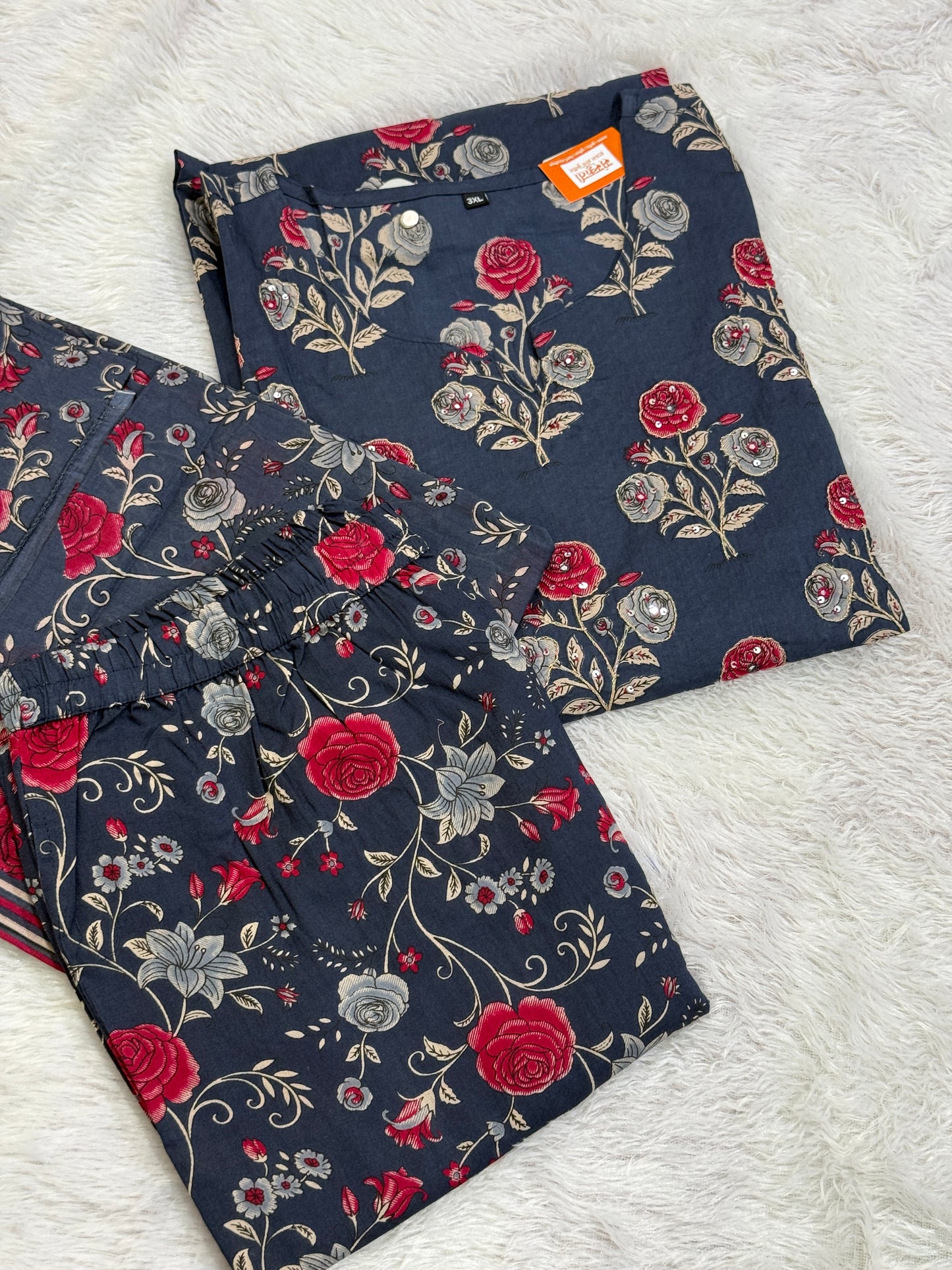 Plus Size Cotton Three Piece