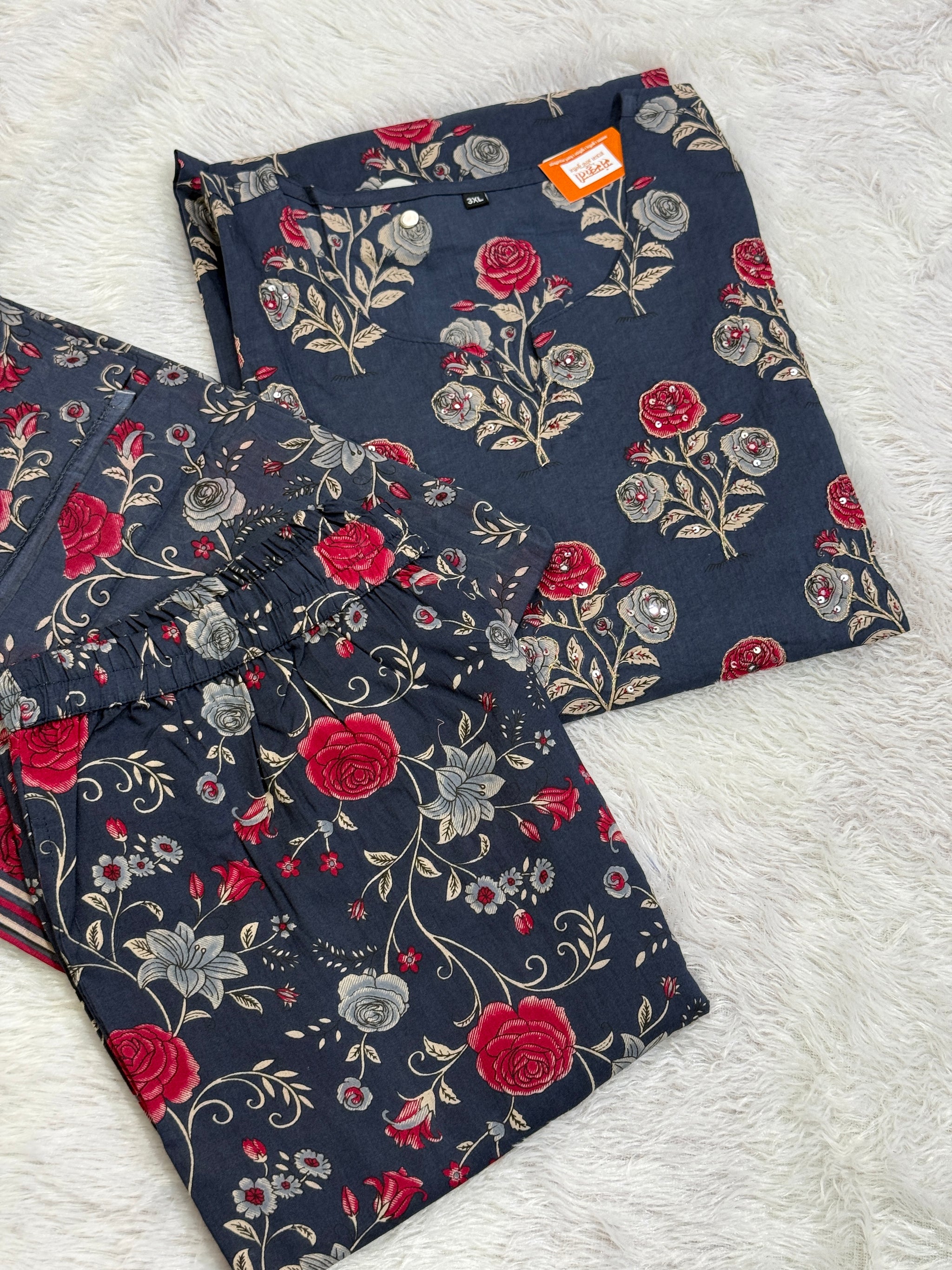 Plus Size Cotton Three Piece