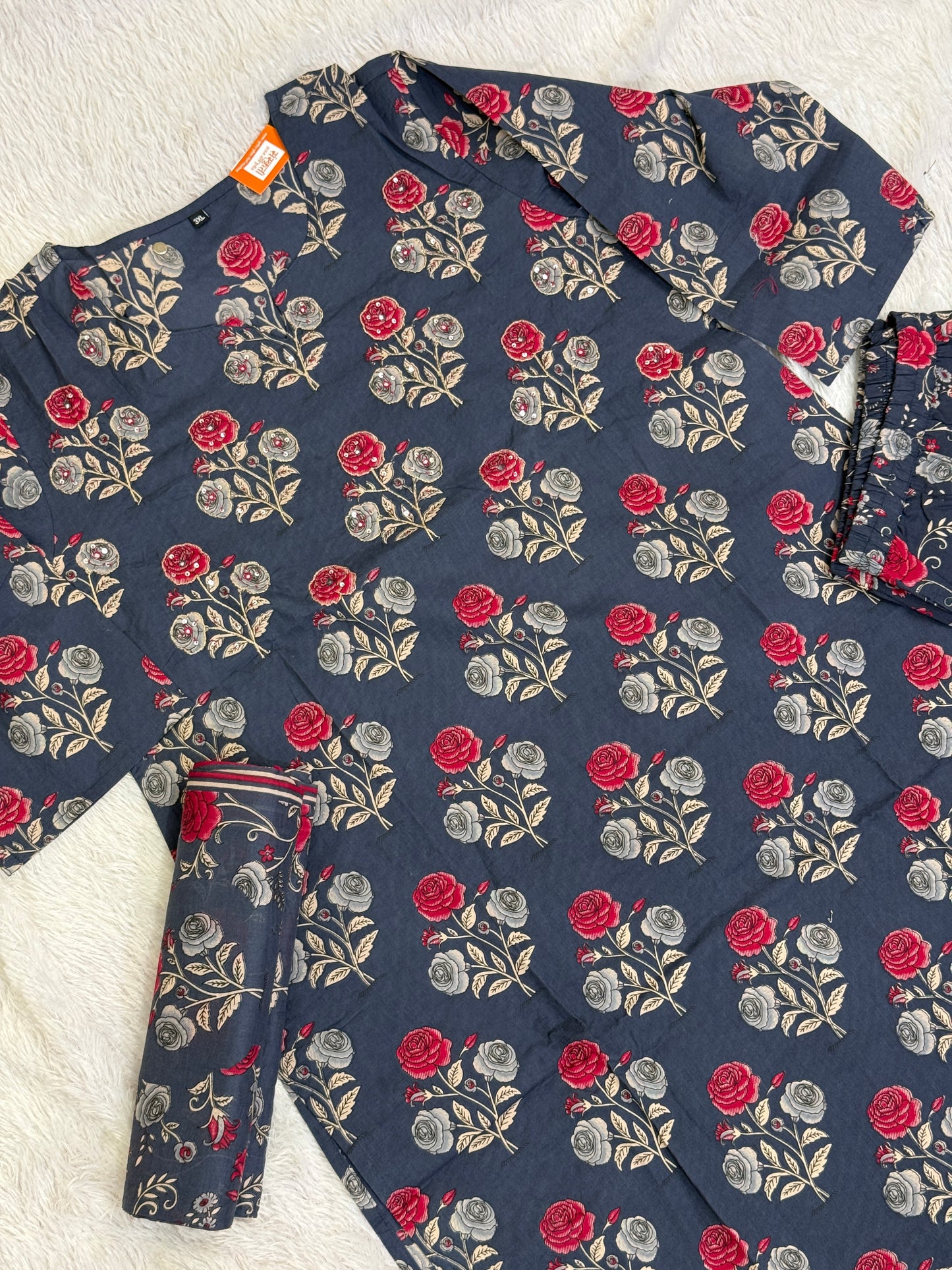 Plus Size Cotton Three Piece