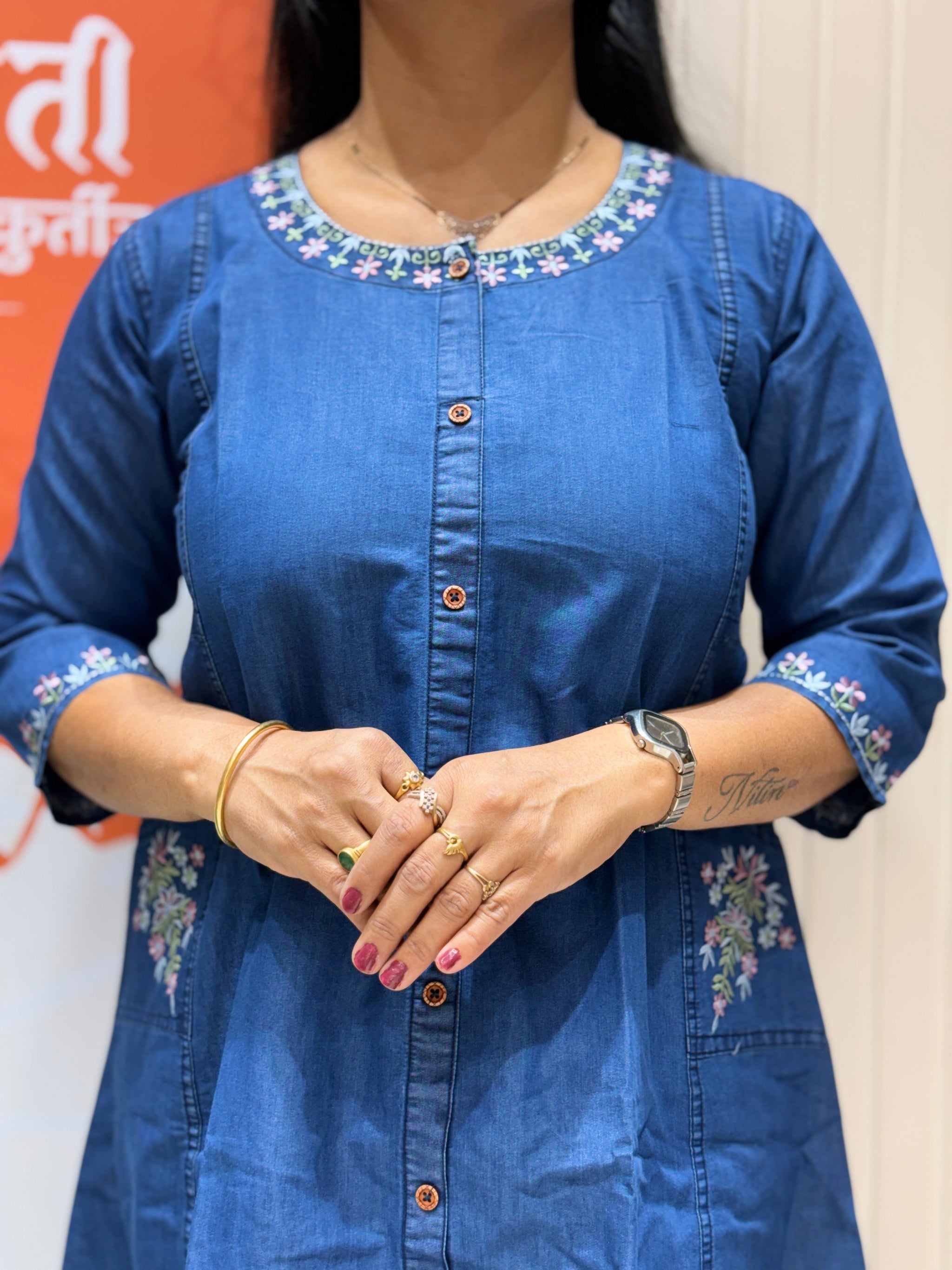 Indigo Charm Premium Denim One-Piece