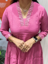 Lavender Grace Flared V-Neck Cord Set