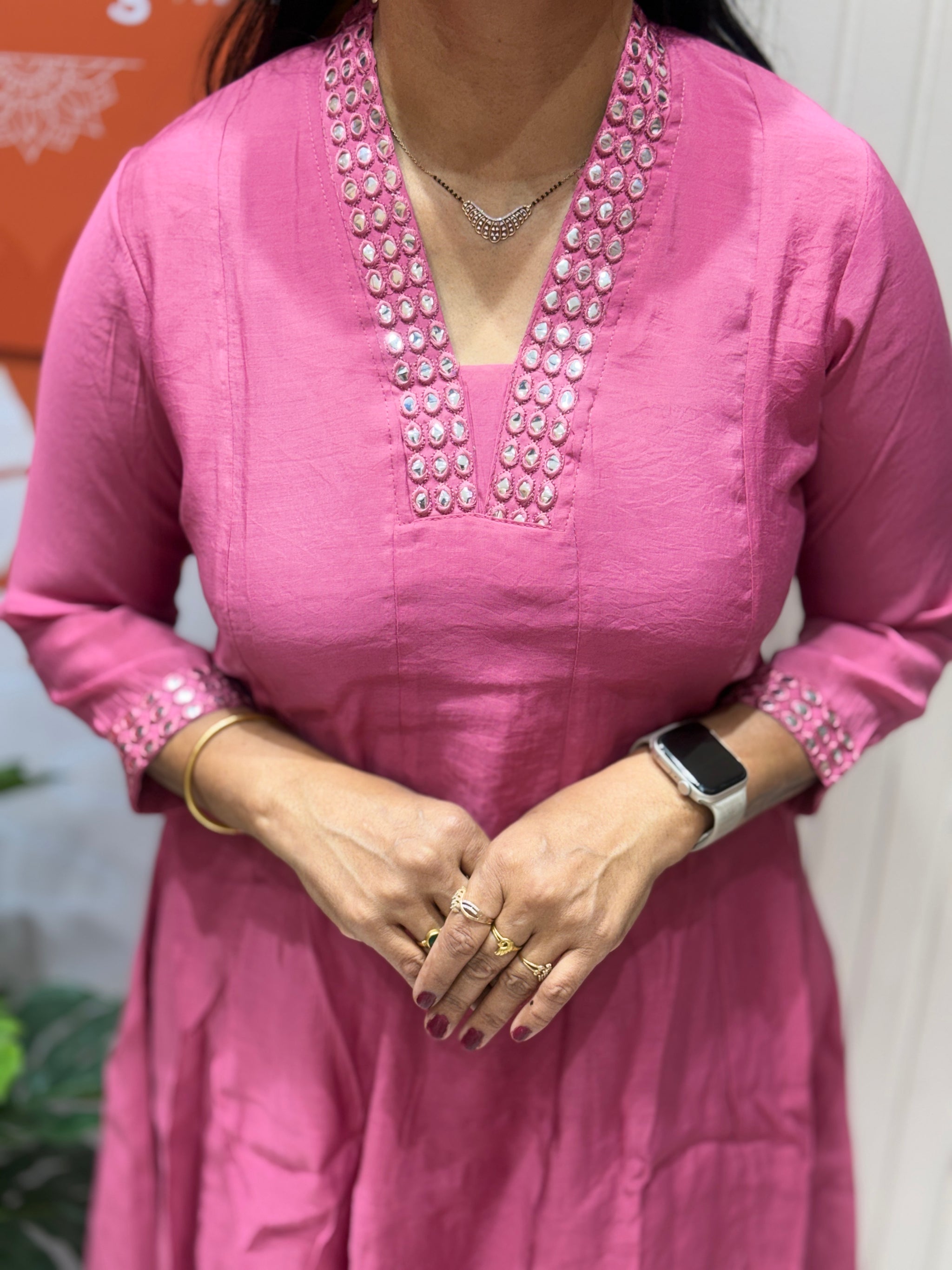 Lavender Grace Flared V-Neck Cord Set