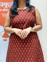 Traditional Ethnic Printed A Line Cord Set