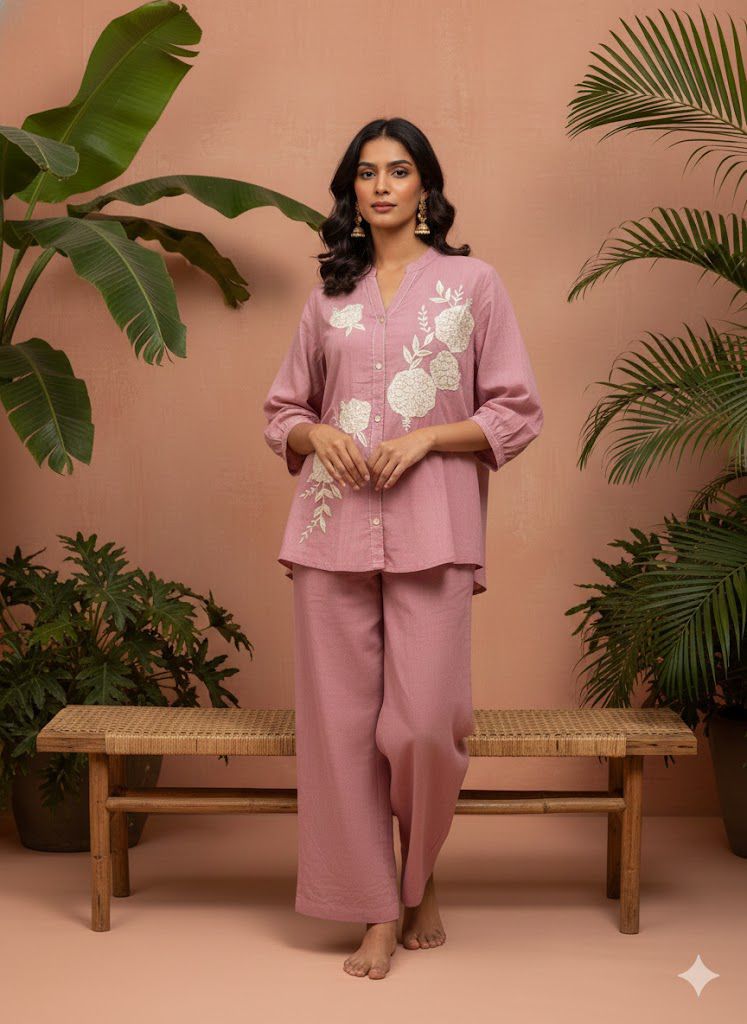 Mul Cotton Embroidered Co-ord Set