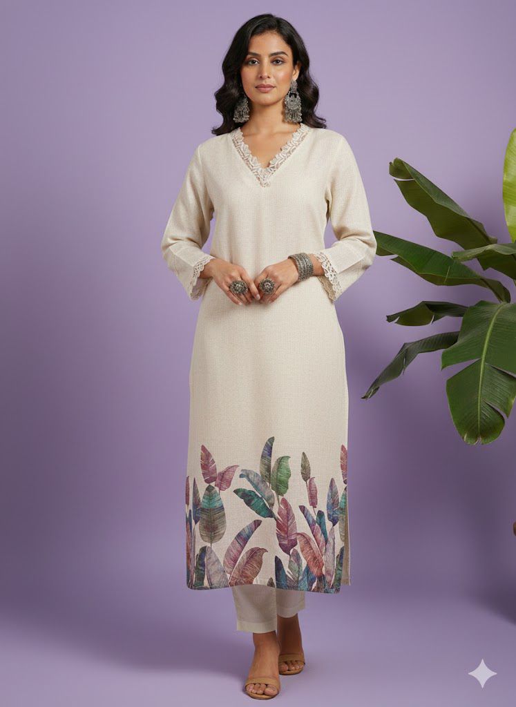 Linen Straight Kurti