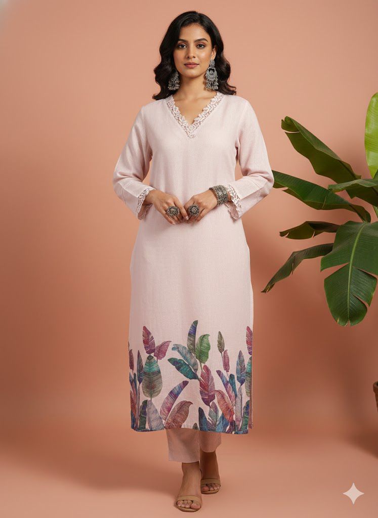 Linen Straight Kurti
