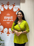 Floral Embroidery Short Kurti