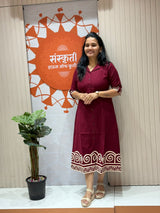 Royal Cotton Collar Neck One-Piece