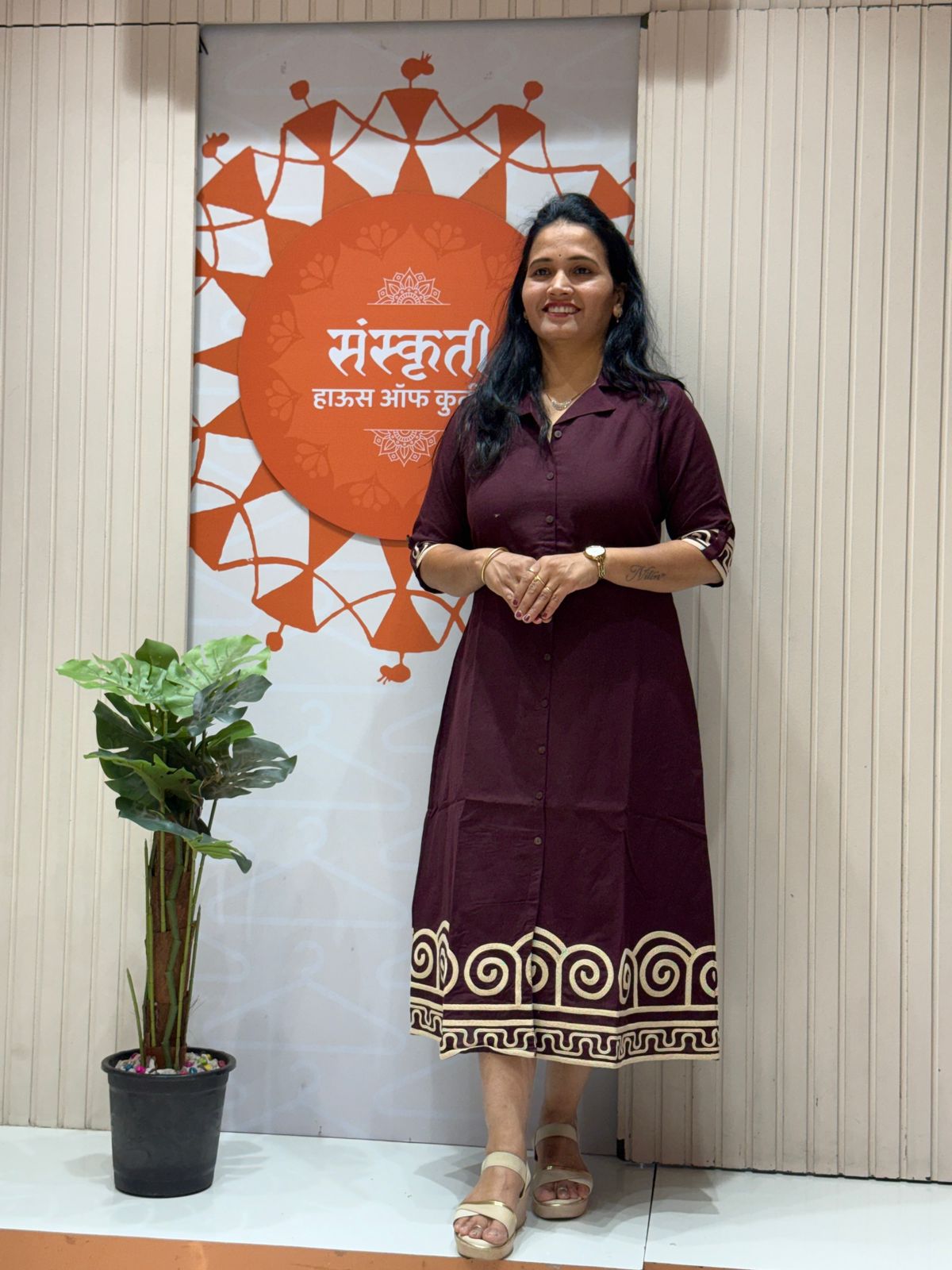 Royal Cotton Collar Neck One-Piece