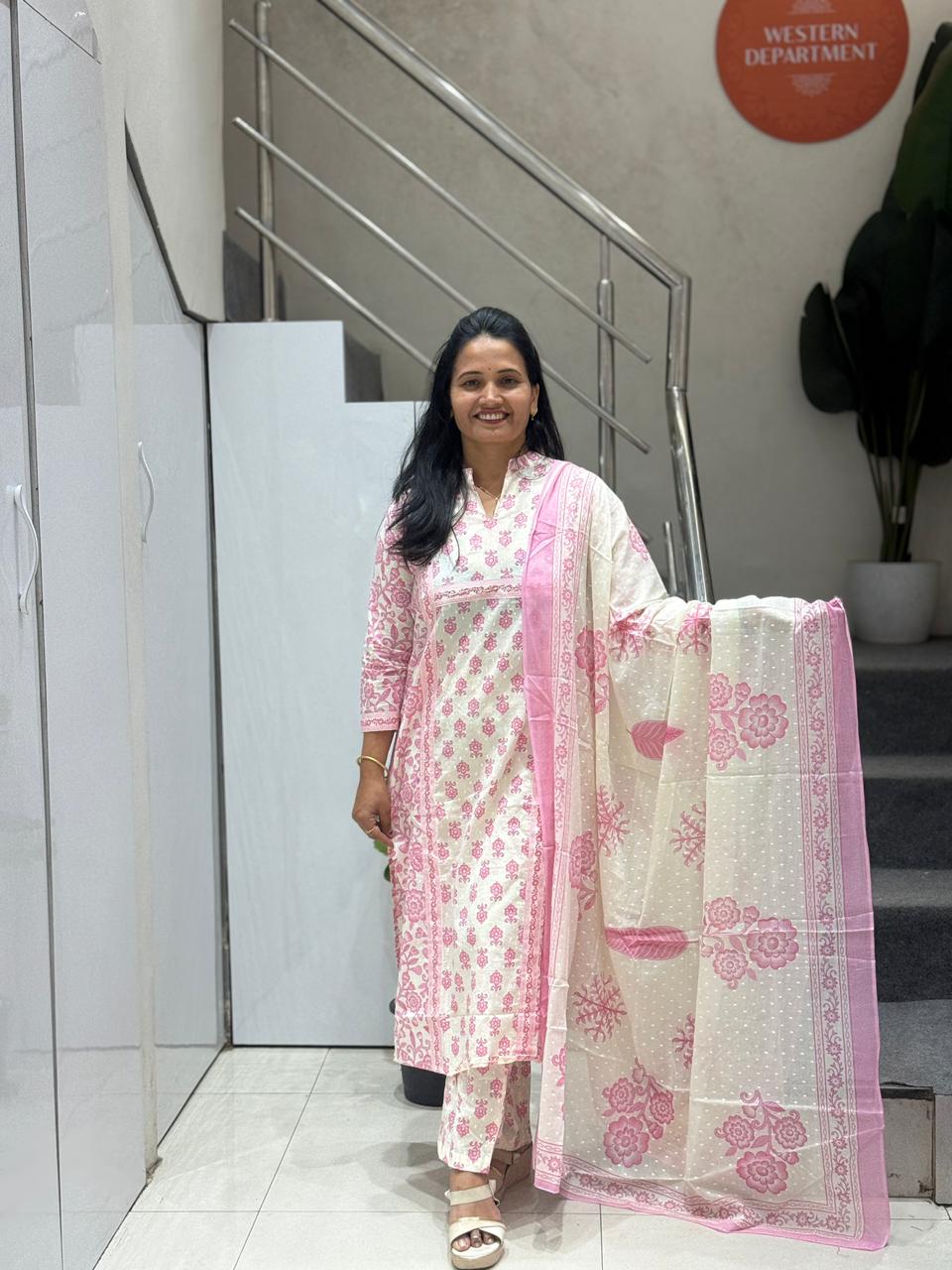 mul cotton 3 piece suit