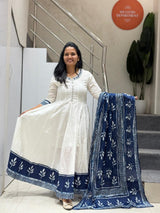 Indigo  Anarkali Suit
