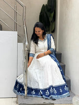 Indigo  Anarkali Suit